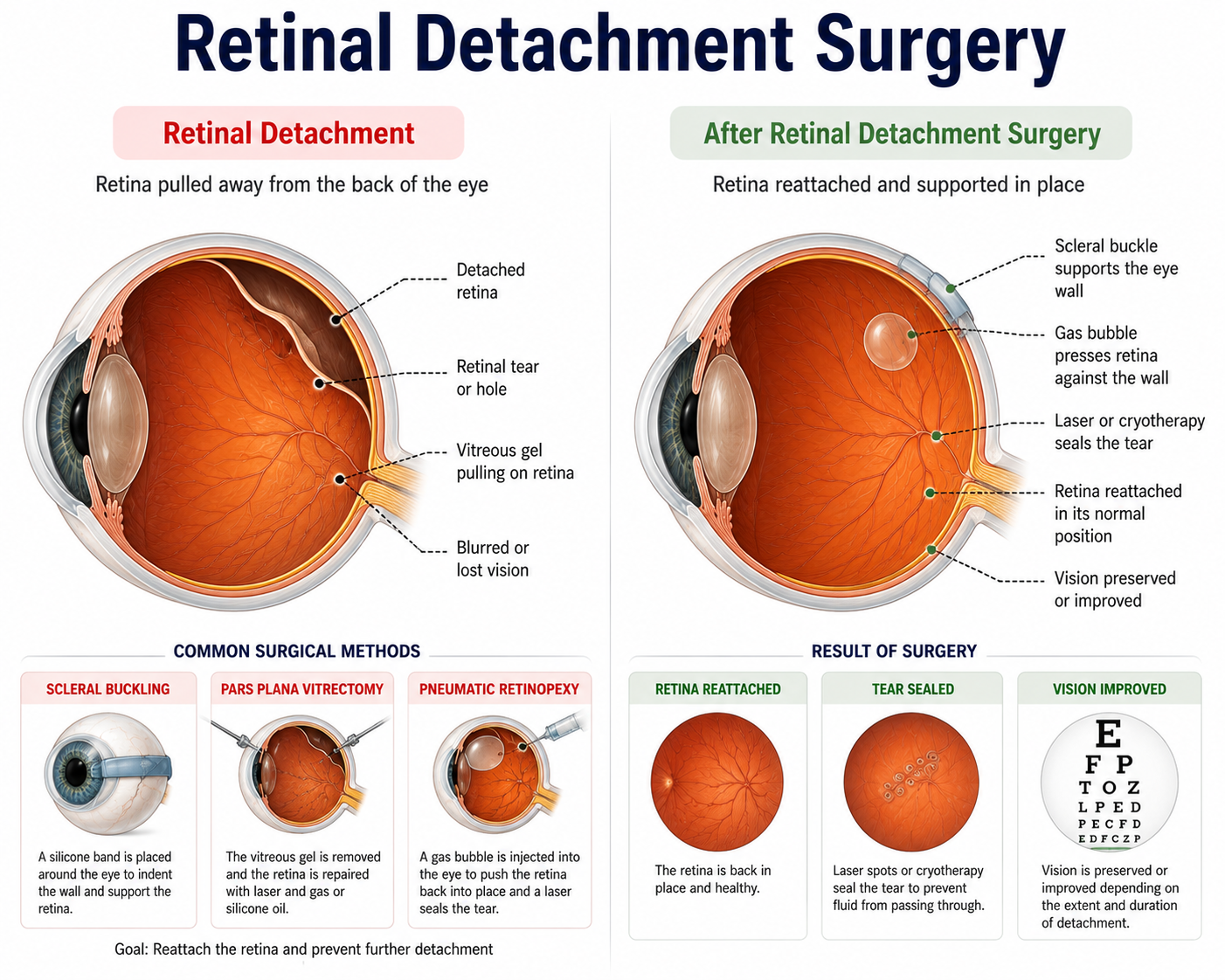 Retinal Detachment Surgery — anatomy diagram